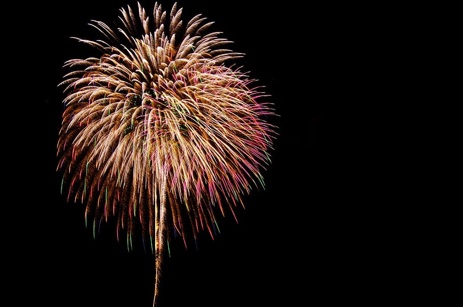 Rocket, Fireworks, moerenuma, night, firework display, firework - man made object, celebration, black background, firework, illuminated