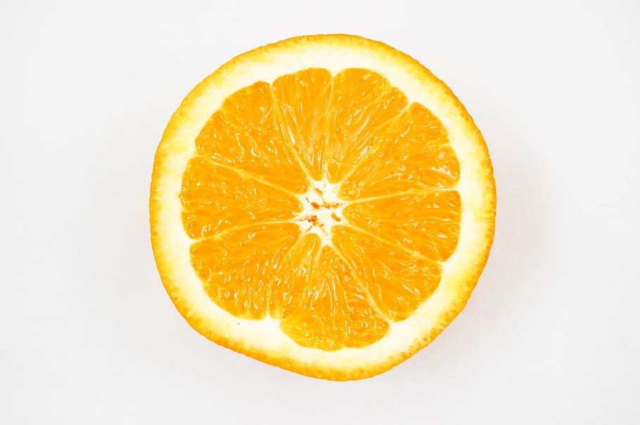 クローズアップ, 写真, スライス, オレンジ, n, フルーツ, ビタミン, レモン, 半分, 柑橘系の果物