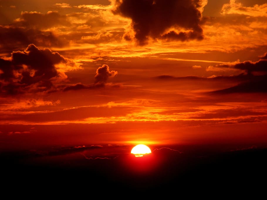 Sunset Photograph Sunset Sky Sun Cloud Twilight Red Cloud Sky