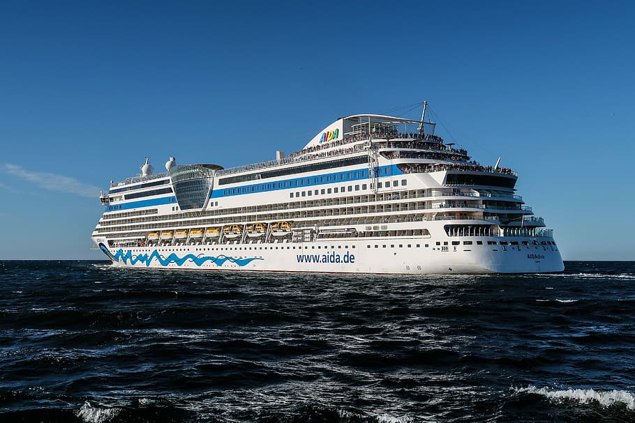 cruise ship, aidadiva, human, sea, tourists, baltic sea, ship, cruises, ship travel, ocean