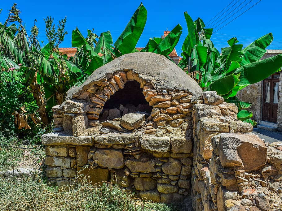 traditional oven, earthen oven, aged, old, damaged, decay, cyprus, kouklia, grunge, rustic