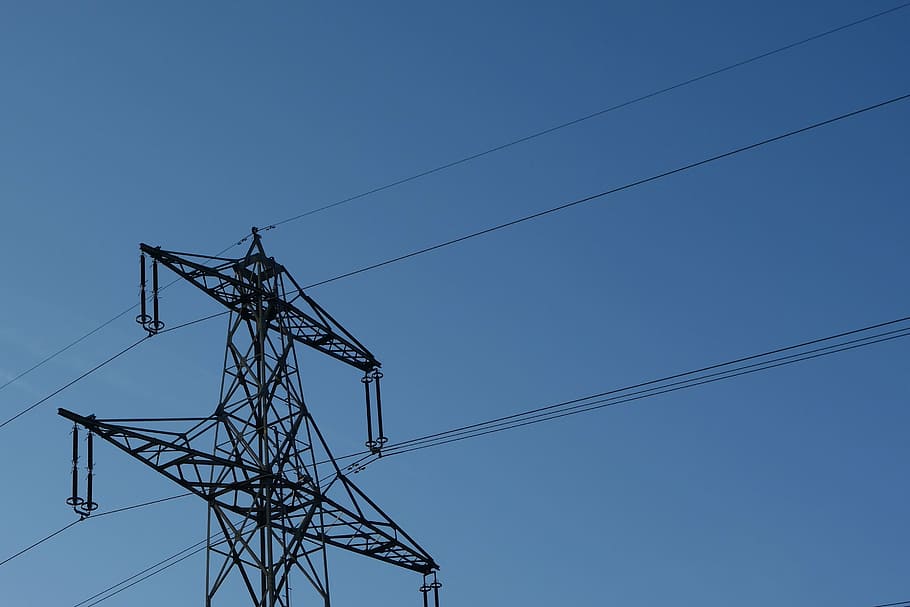 strommast, mast, current, energy, power poles, power line, line, sky, electricity, high voltage
