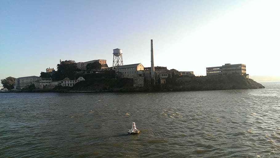 Alcatraz, Rock, Island, the rock, island, alcatraz island, prison, california, san francisco, nautical vessel, water