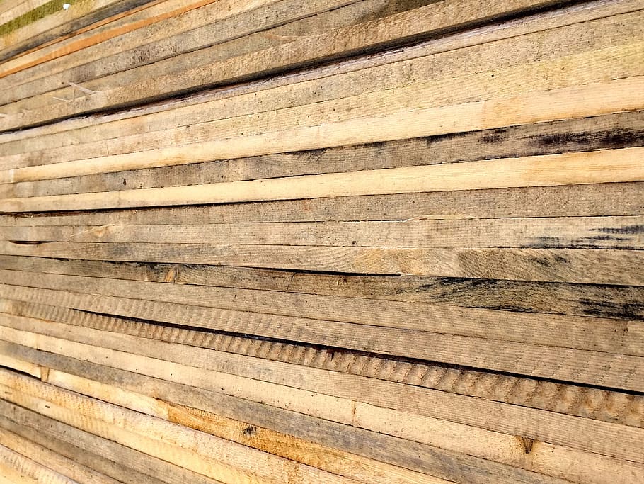 Wood, Boards, Stack, Bohlen, pile of wood, backgrounds, wood - material, pattern, striped, textured