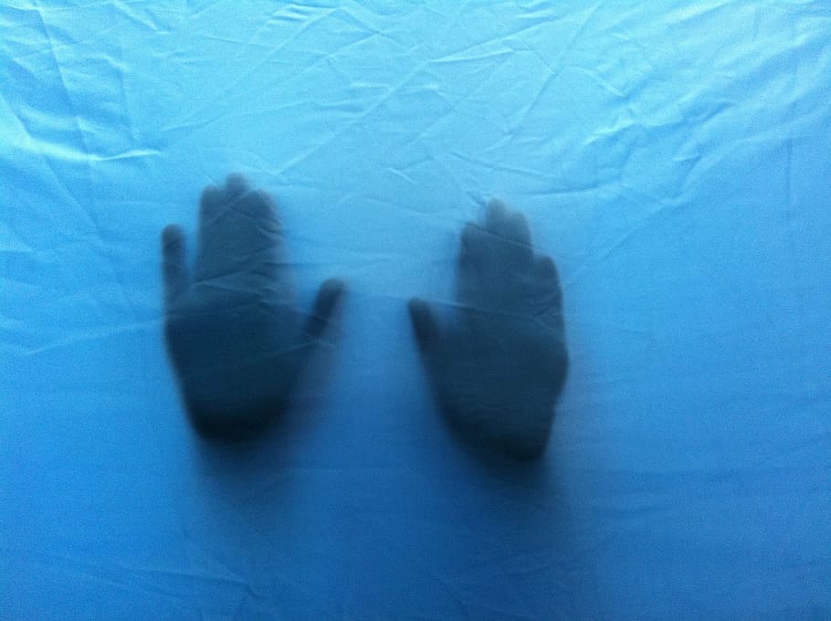 blue textile, crying, confused, despair, emotion, crazy, touch, hands, people, shadow
