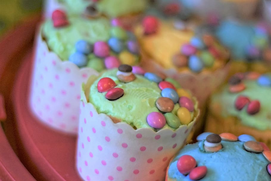 cupcake, muffin, cake, candy, tart, cake decorations, cream, mascarpone, topping, bake