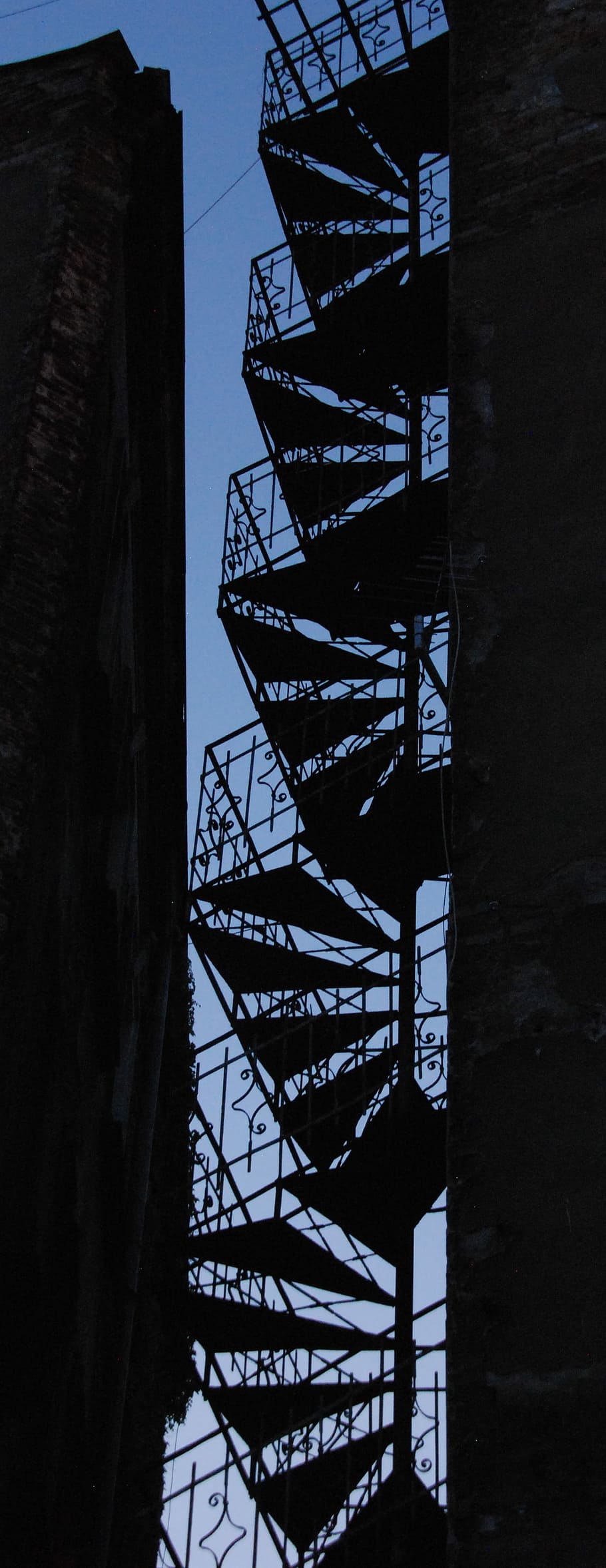 Trap, Silhouette, Evening, Metal, Dark, architecture, built structure, industry, outdoors, girder