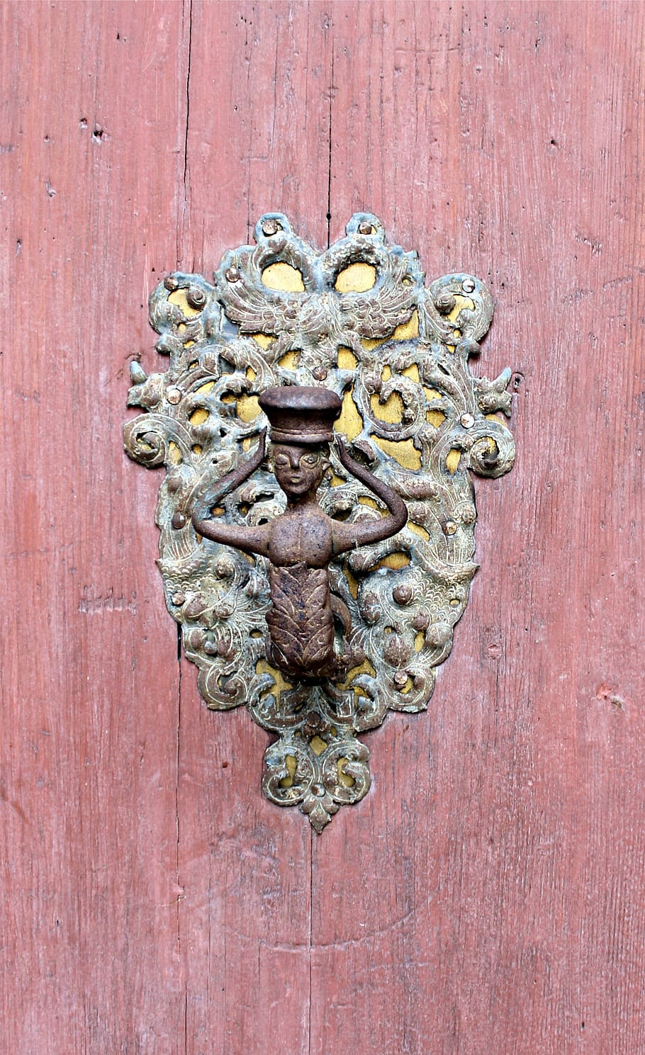 door hardware, door handle, metal, middle ages, historically, antique, wrought iron, history, door Knocker, door