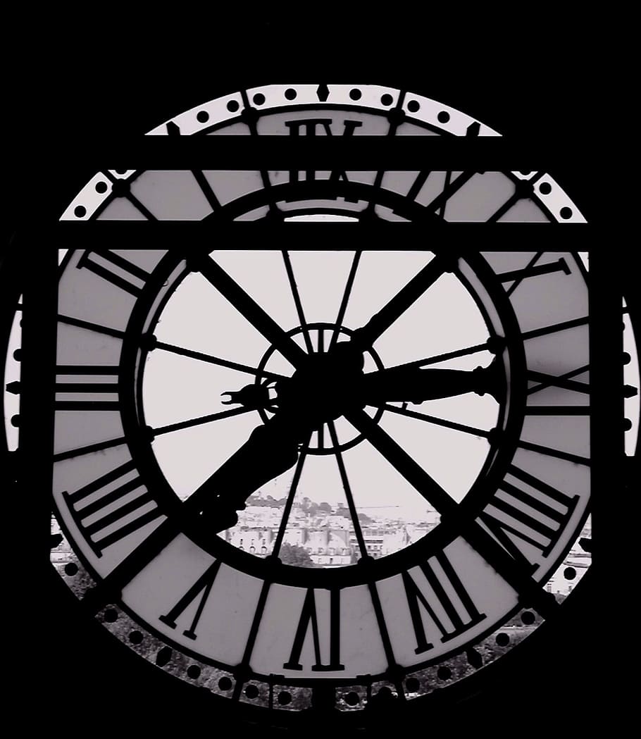 jam analog, jam, waktu, jendela, paris, notre dame, notre-dame, france, katedral, arsitektur