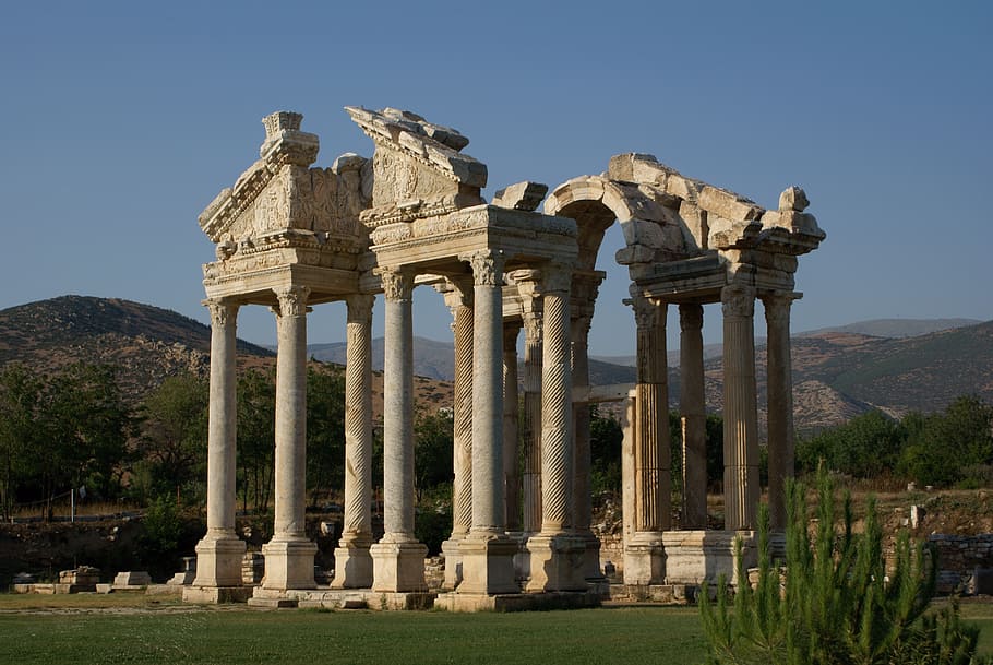 aphrodisias, turkey, temple of aphrodite, ancient, archaeology, architectural Column, architecture, old Ruin, history, famous Place