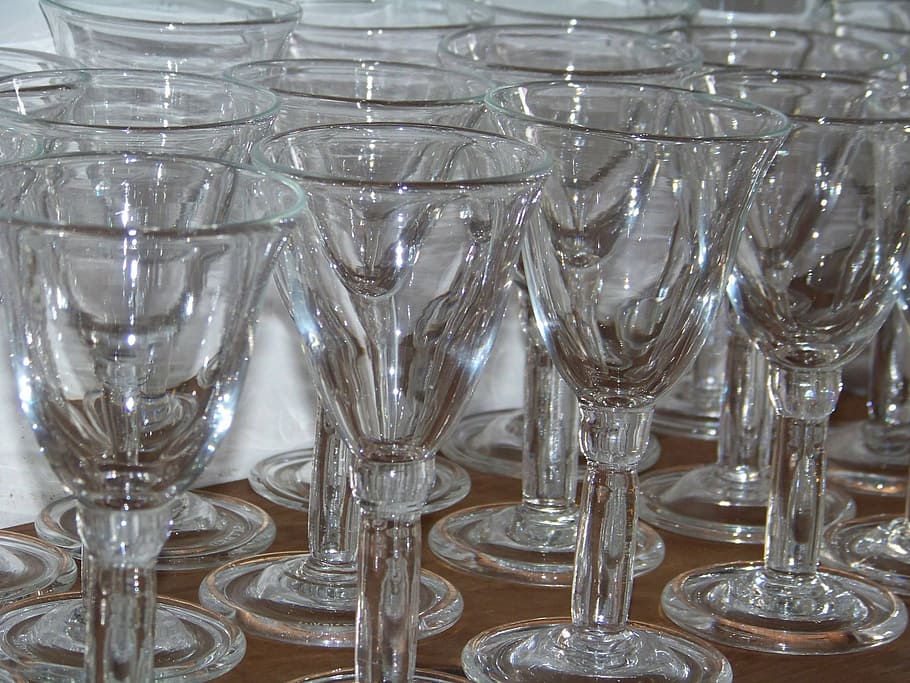 antique, glasses, goblets, vintage, old, design, decorative, glass, glass - material, drinking glass