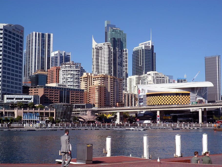 シドニー, オーストラリア, 都市, 建築, 高層ビル, 建物外観, 川, 都市のスカイライン, 構築された構造, 建物の外壁