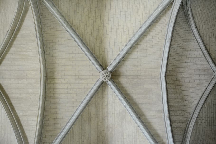 architecture, ceiling, church, cathedral, interior, gothic architecture, vault, france, religious monument, chapel