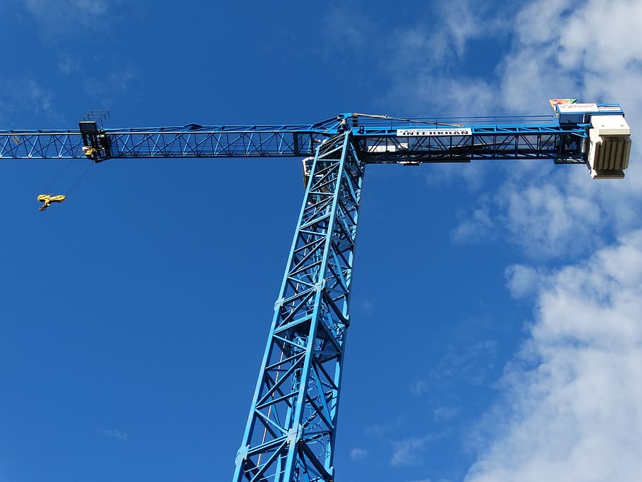 Crane, Load, Skyward, load crane, in the height, sky, baukran, crane arm, lift loads, lifting crane