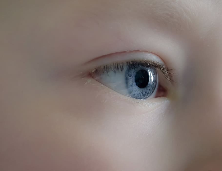 right person's eye, blue, boy, eye, look, people, macro, cornea, background, children