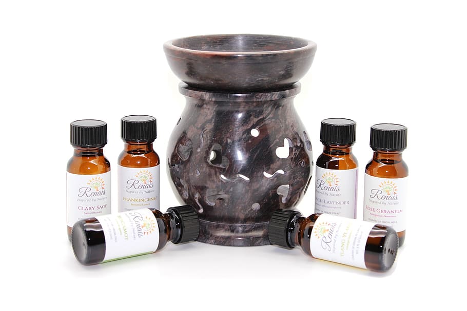 fix, brown, glass bottles, essential oils, essential oil diffuser, essential, oil, aromatherapy, diffuser, relaxation