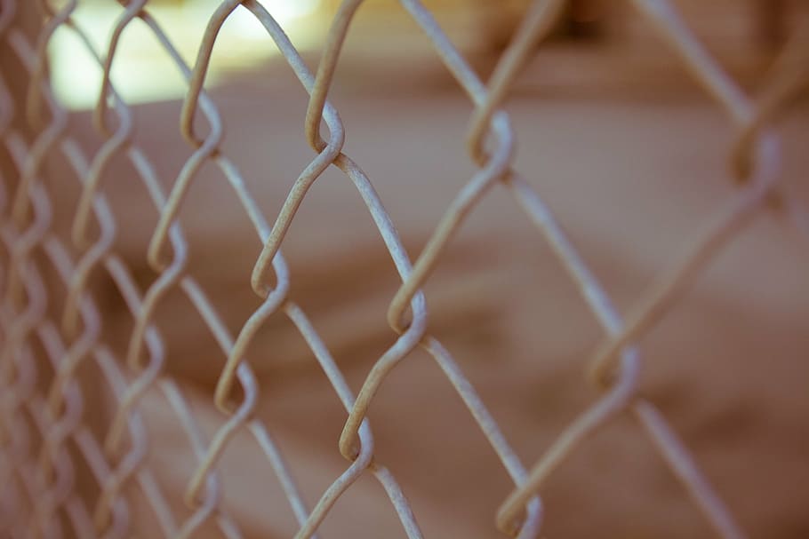 fotografía de primer plano, gris, valla metálica, eslabón de la cadena, valla, cercado, cadena, eslabón, barrera, malla