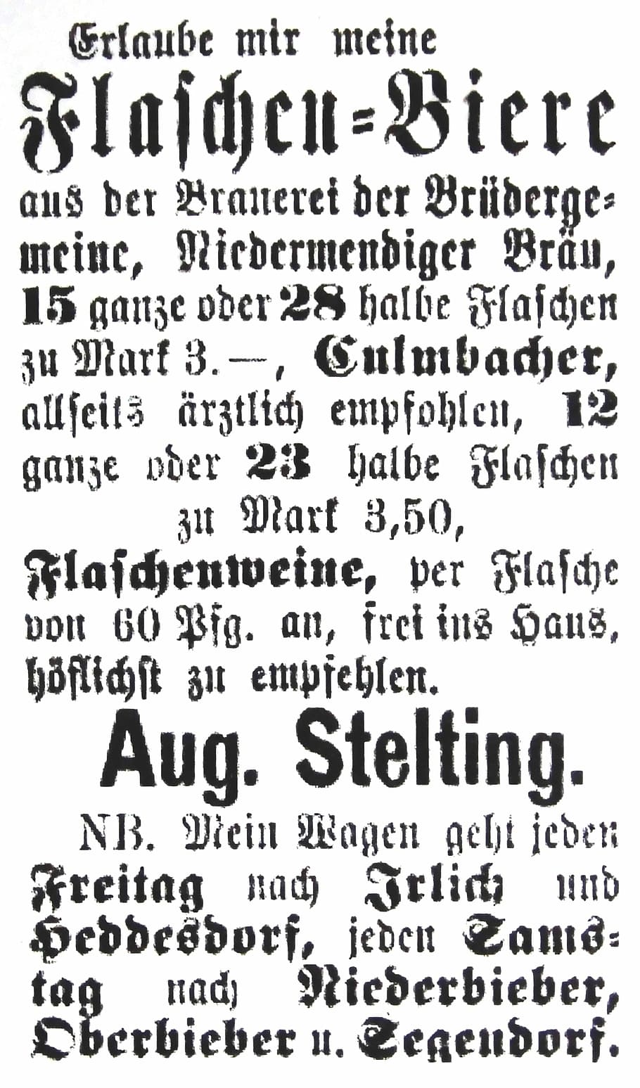 newspaper ads, rheinland, 1870, calligraphy, historical, antique, antiquity, font, old, newspaper