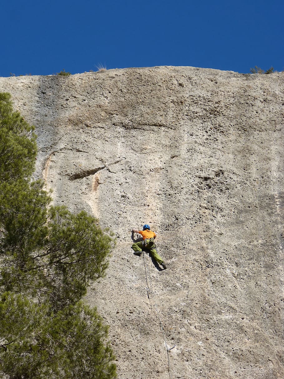 escalation, climber, rock, montsant, margalef, climbing equipment, harness, scalar, nature, day