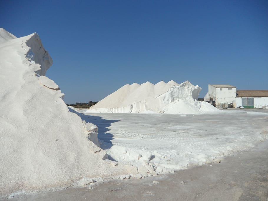 salt, salzberg, salt mountain, white, salt pans, sea salt, industry, tradition, sea, mallorca