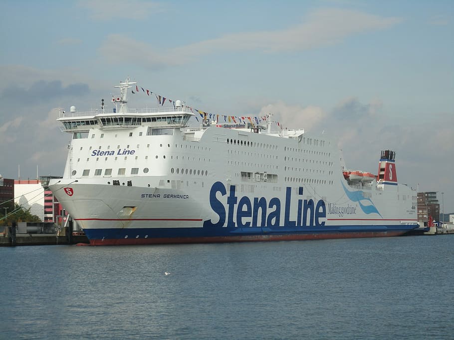 Ships, Kiel, Water, Sky, Sky, Blue, water, sky, blue, baltic sea, cruise, cruise ship