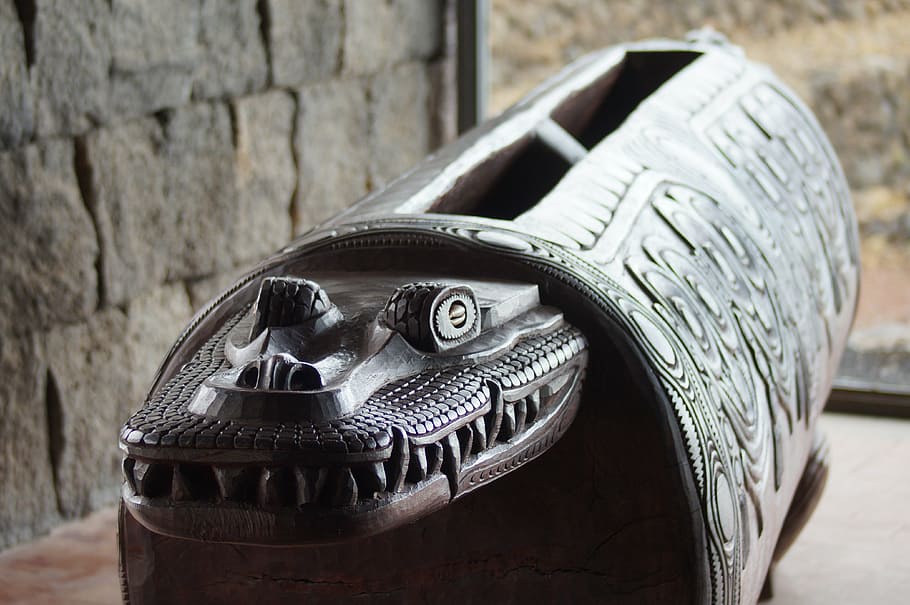 heyerdahl, crocodile, old, wood, carved, museum, ancient times, ethnological, architecture, close-up