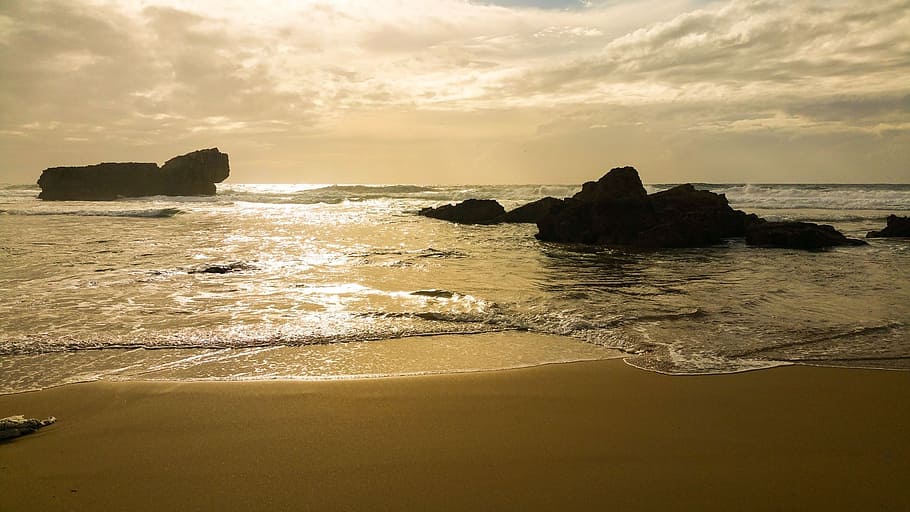 sagres, portugal, beach, atlantic ocean, tourism, waves, white sand, sun, travel, tide
