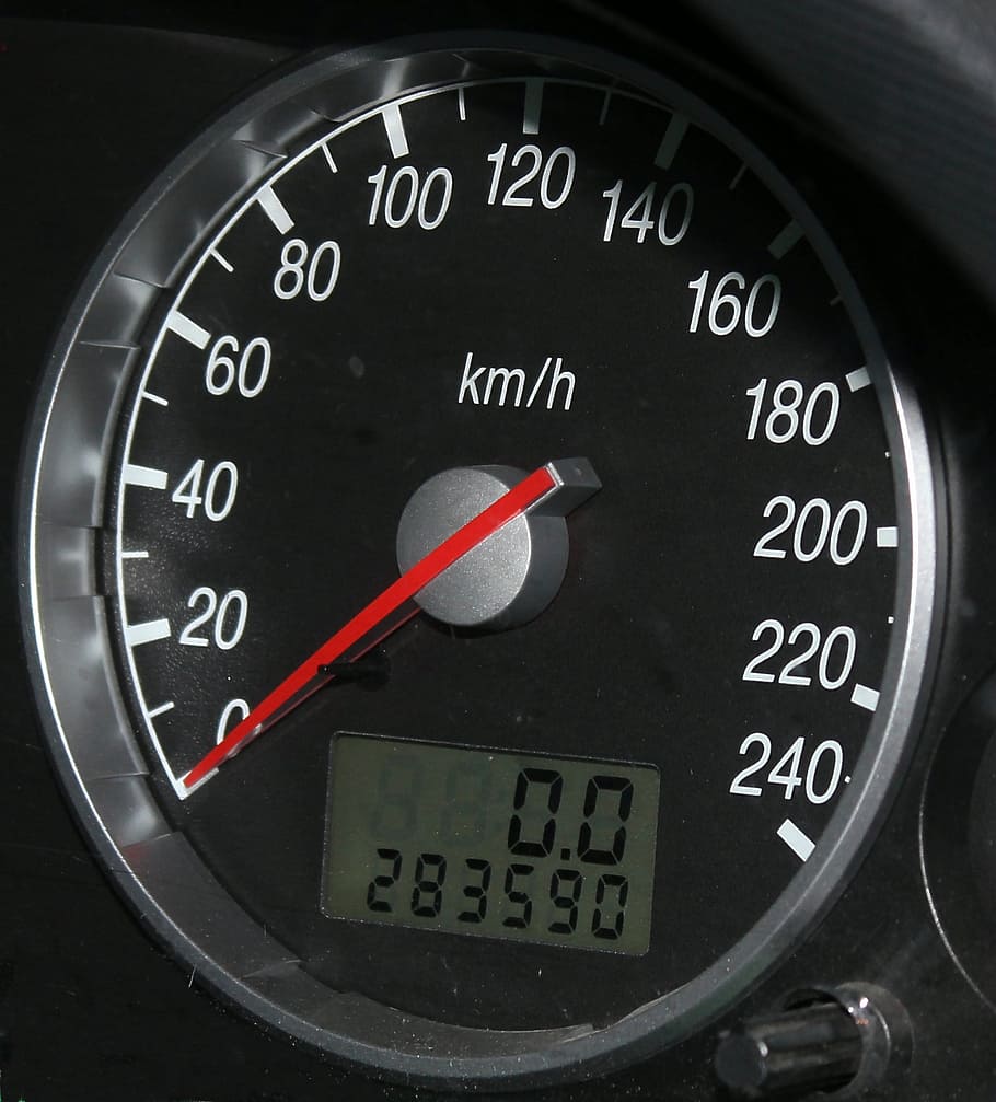 speedo, auto, ad, fittings, vehicle, speed, speedometer, kilometer display, mileage, number