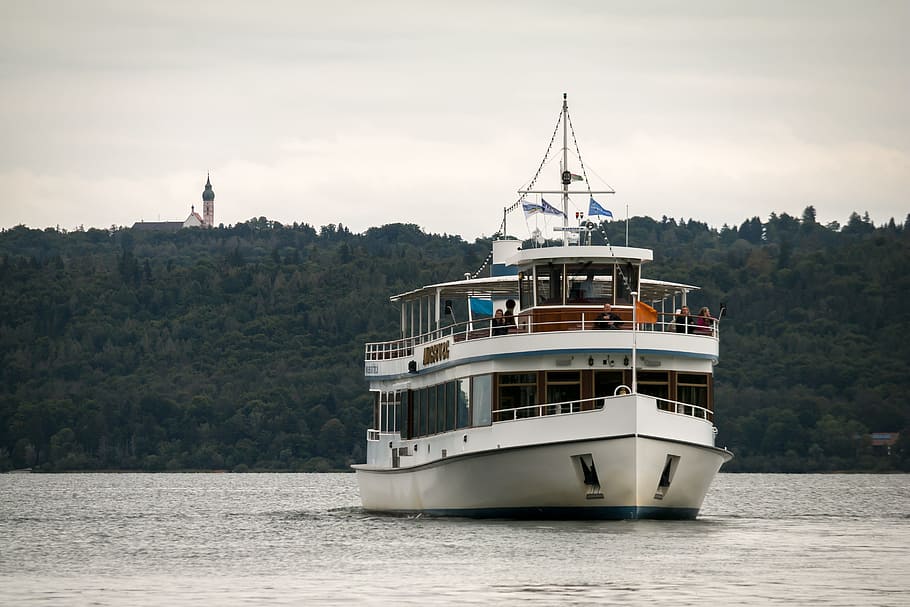Ship, Lake, Monastery, passenger transport, ammersee, travel, holiday, recovery, andechs, andechs monastery