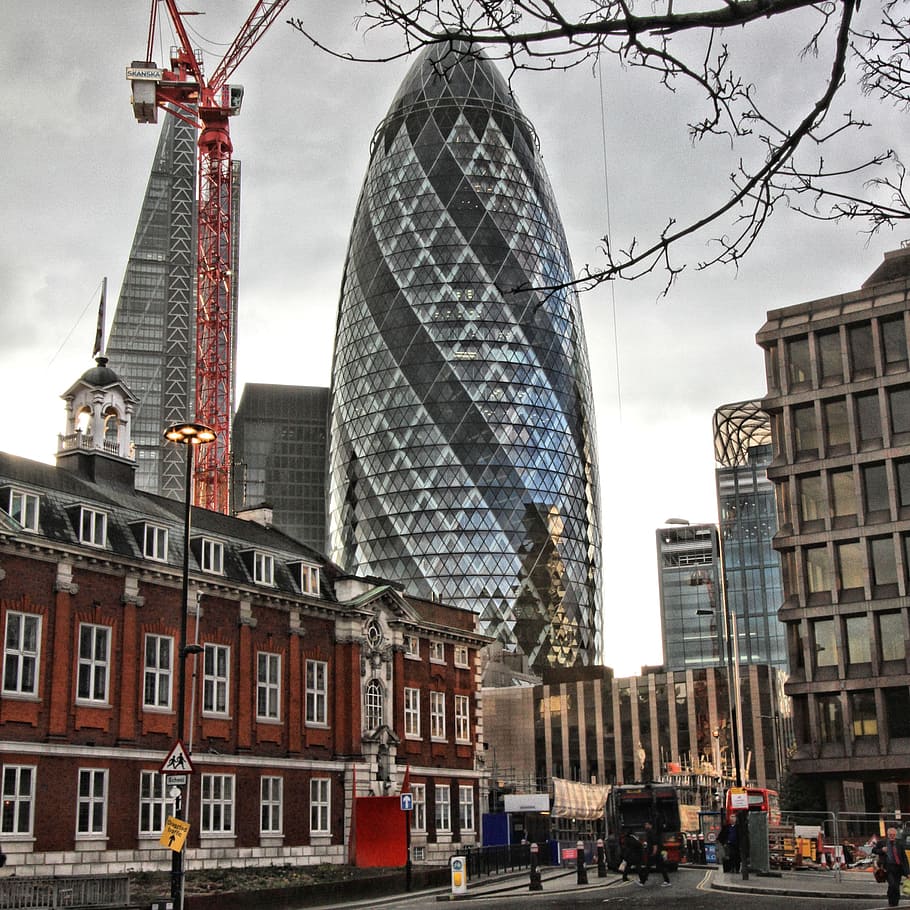 the gherkin, 30 st mary ax, london, arsitektur, kota, st, modern, building, england, pencakar langit