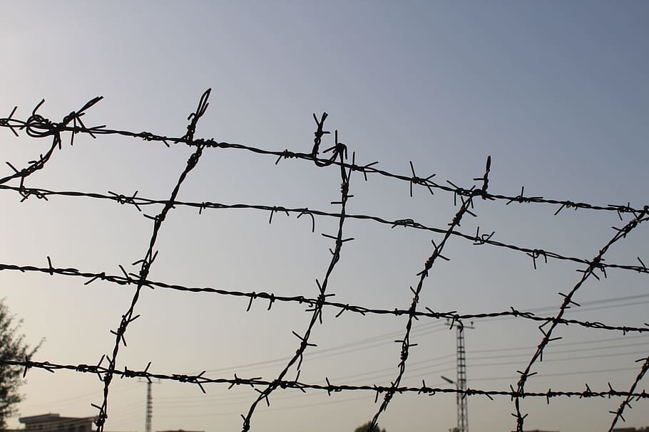 fence, border, pakistan, barrier, wire, boundary, dom, security, protection, outdoor
