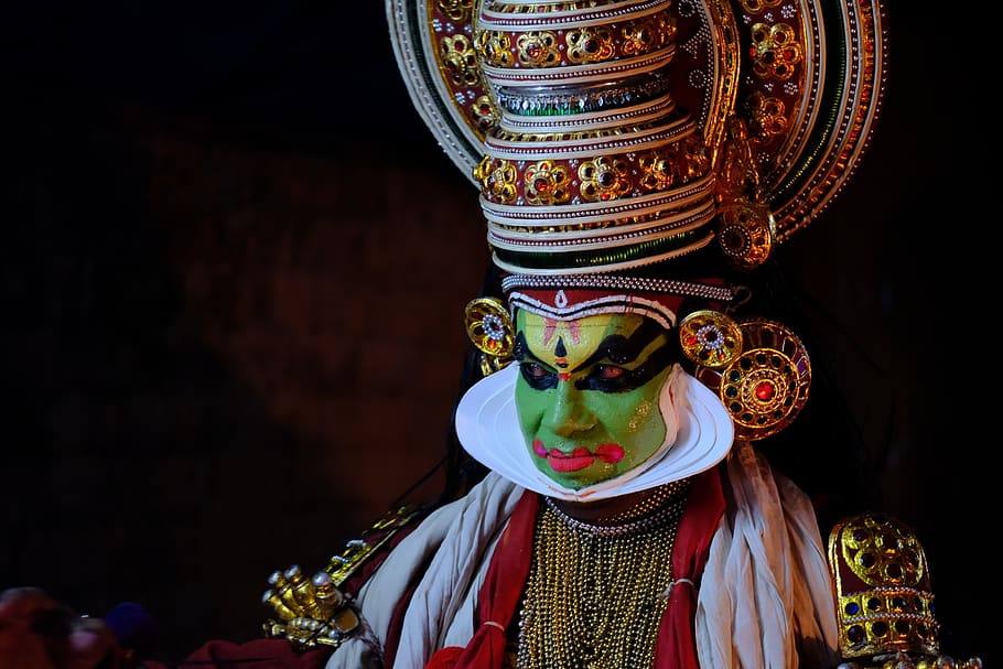 kathakali, dance, india, kerala, portraits, peopleandculture, makeup, painting, face, culture