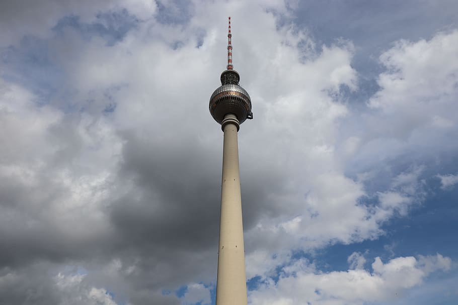 berlin, tv tower, alexanderplatz, places of interest, capital, landmark, alex, germany, sky, building