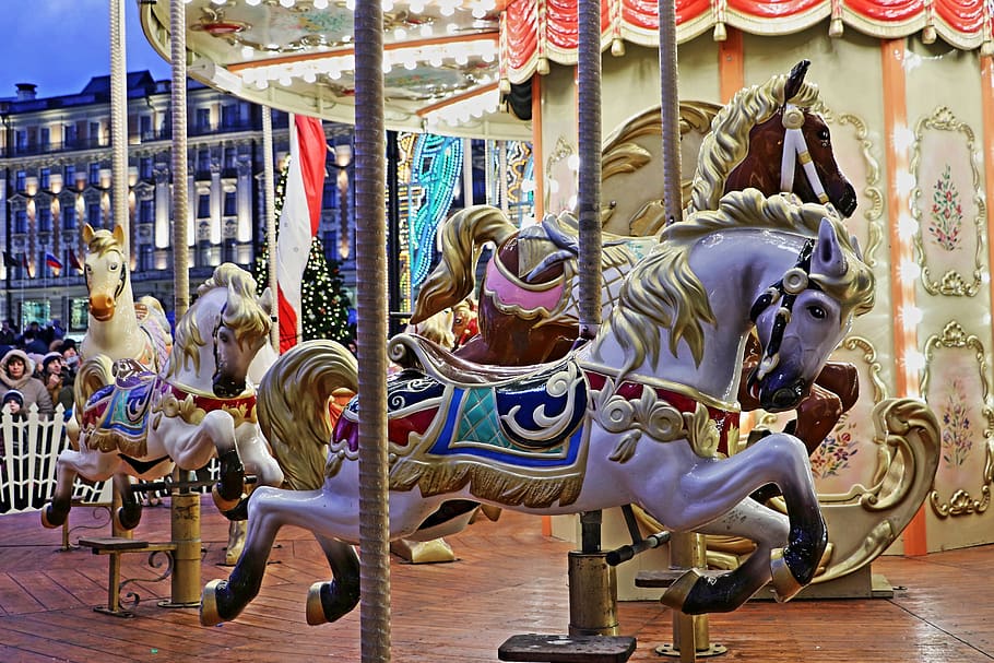 carousel, childhood, holiday, new year, attraction, happiness, leisure, representation, animal representation, arts culture and entertainment