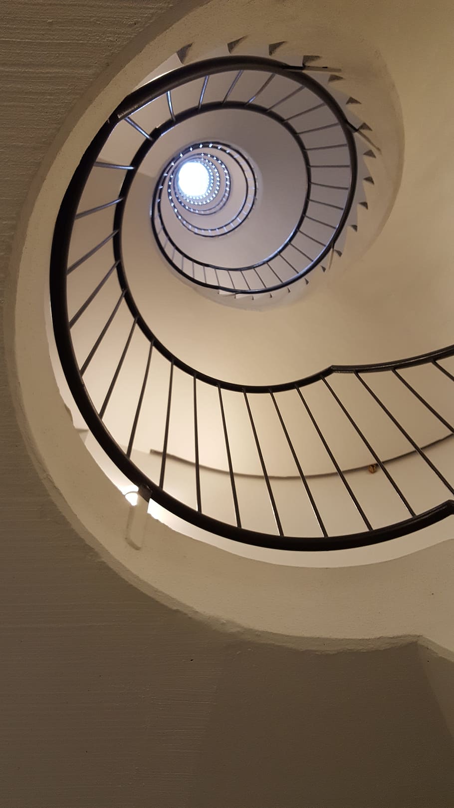 Staircase, Light, Infinite, spiral, steps and staircases, architecture, railing, built structure, low angle view, indoors