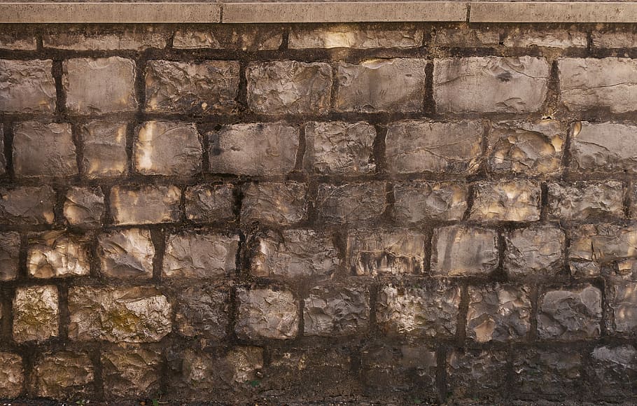 stone wall, quarry stone, wall completion, end plates, natural stones, joints, split, mount, wall, texture