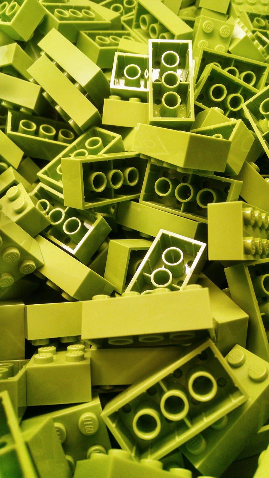 green, building block lot, lego, building block, blocks, colorful, color, brick, fun, toy