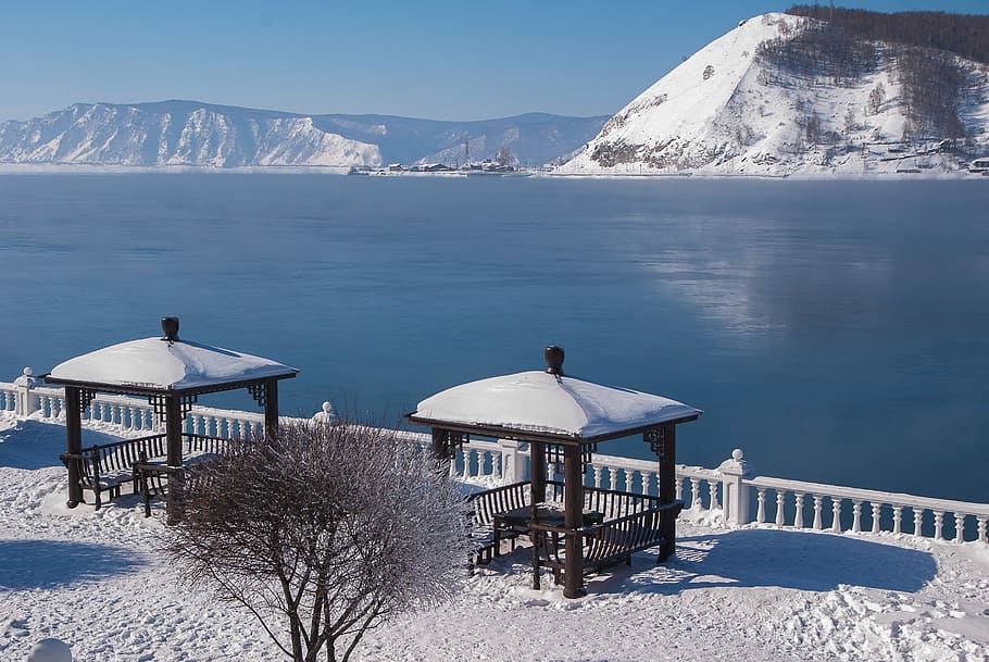 siberia, lago baikal, irkutsk, nieve, invierno, temperatura fría, belleza en la naturaleza, agua, naturaleza, pintorescos - naturaleza