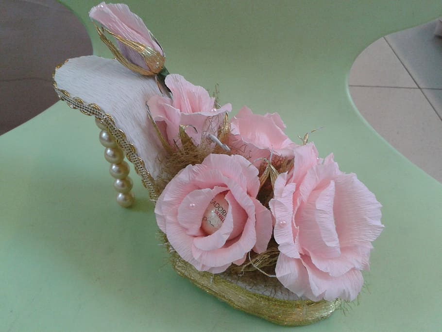 evgeshka, art, candy art, pink, a wedding gift, bridesmaids, pink color, flower, flowering plant, plant