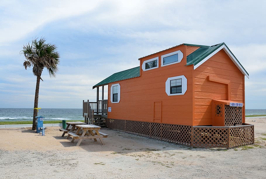 Cabaña, Alquiler, Playa, Frente, en alquiler, frente a la playa, océano, arquitectura, propiedad, estilo de vida