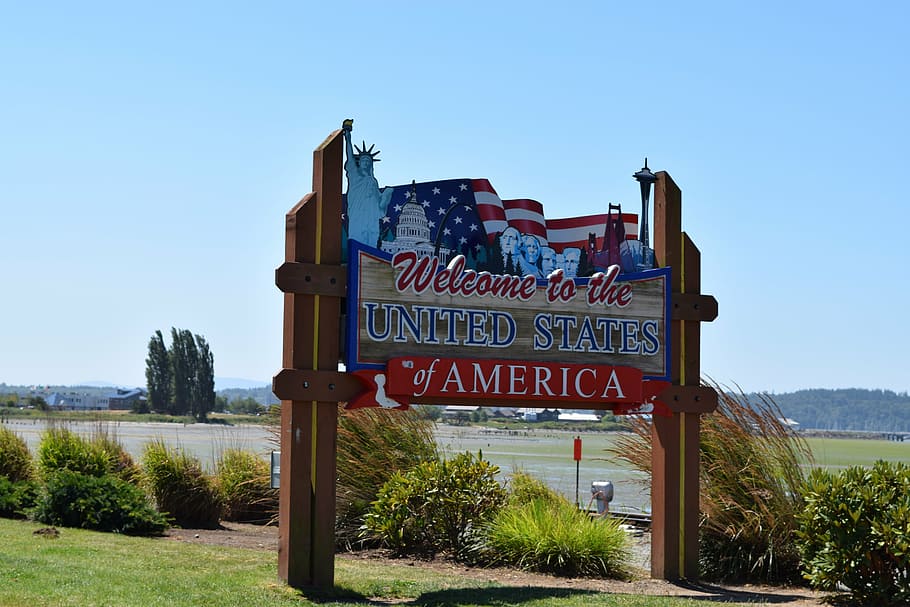 welcome, united, stated, american signage, america, welcome to america, 4th july, fourth of july, sign, border