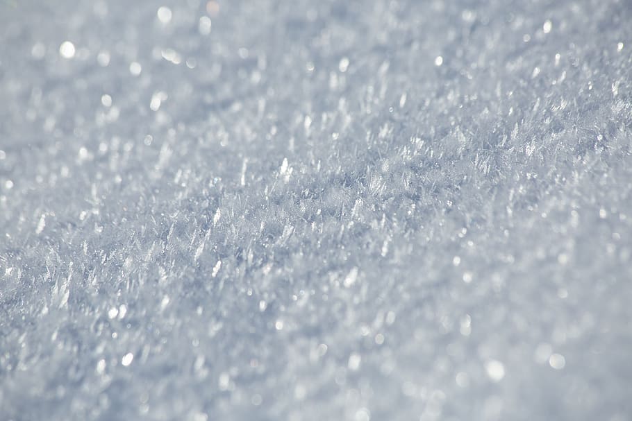 selektif, fotografi fokus, tetesan air, salju, tekstur, kristal salju, musim dingin, beku, ledakan musim dingin, detail