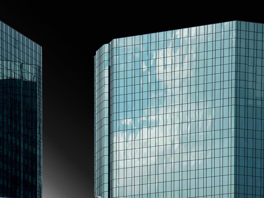 rascacielos, Frankfurt, edificio, fachada, arquitectura, vidrio, casa, rascacielos bancario, edificio de oficinas, edificio de oficinas de gran altura