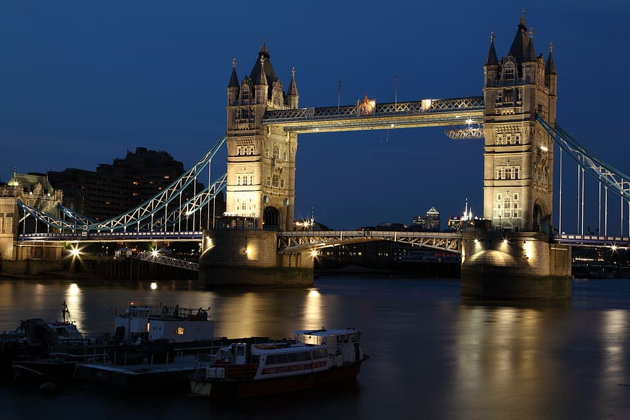 london bridge, london, architecture, building, city, dark, dusk, england, famous, history, landmark