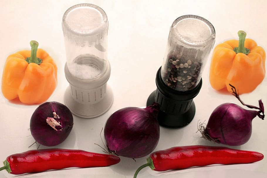 salt mill, pepper mill, paprika, chili, kitchen, cook, sharp, food, food and drink, healthy eating