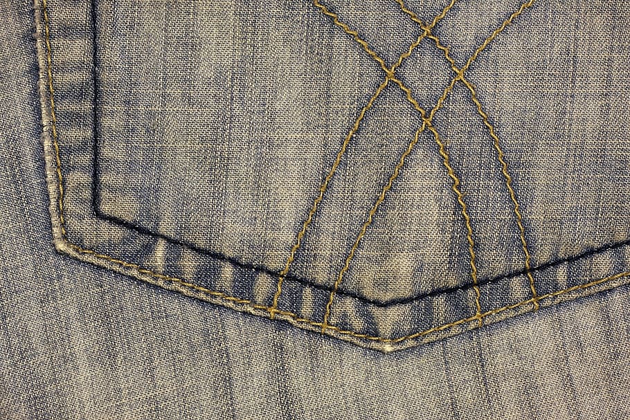 Denim, Fabric, Texture, Trouser, blue, trouser pocket, seam, jeans, textile, clothing