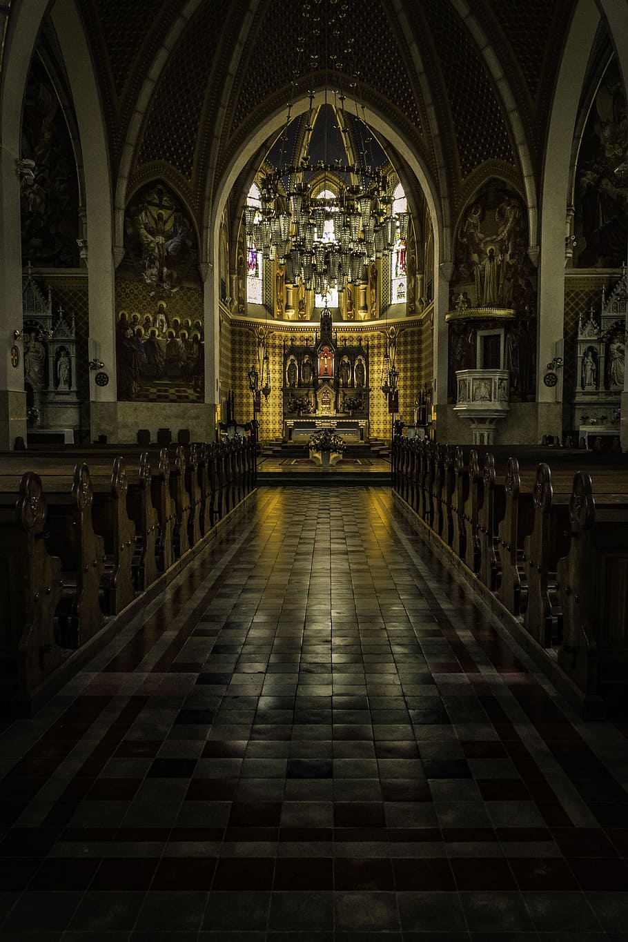 church interior, church, bled, slovenia, architecture, arch, built structure, place of worship, belief, indoors