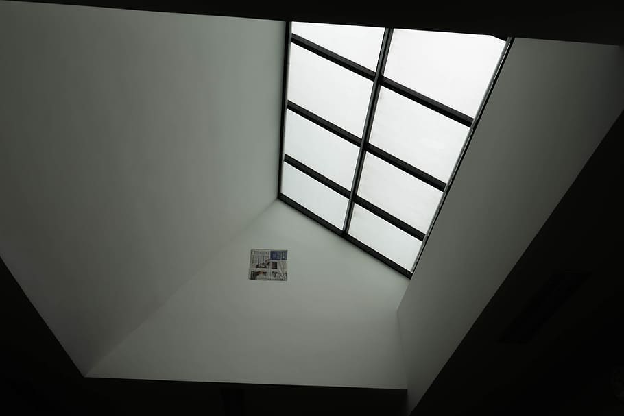 Dormer, Black And White, Indoor, building, classroom, central academy, skylight studio, window, architecture, indoors