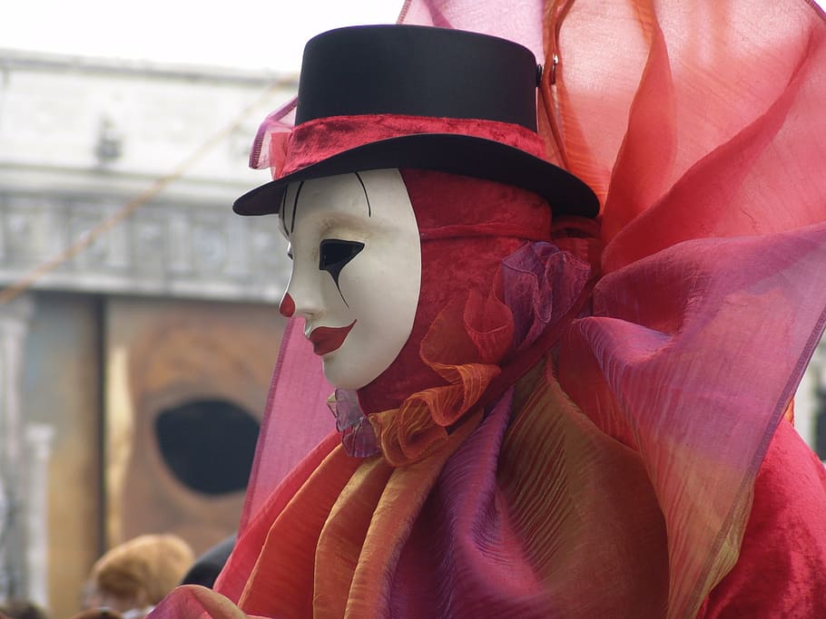 clown costume, venice, italy, carnival, day, retail, outdoors, childhood, close-up, one person - Pxfuel