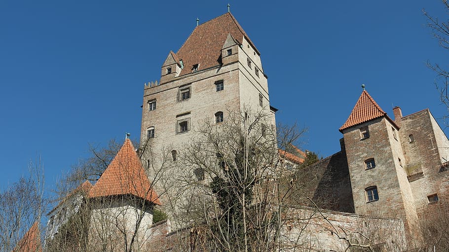 landshut, kota, bavaria, historis, kastil trausnitz, tempat menarik, abad pertengahan, kastil, jerman, bavaria timur